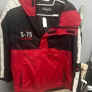 Staple Red and Black Hooded Jacket
